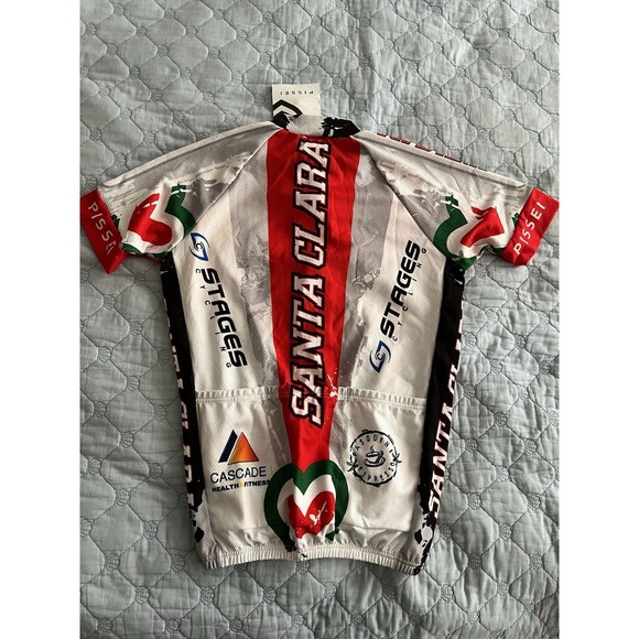 PISSEI Santa Clara Cycling‎ Jersey Sz 1 Small NWT Italy Race BMX Road Bike - Picture 2 of 3